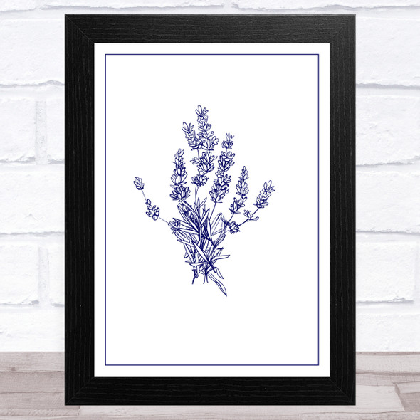 Lavender Illustration Design 2 Home Wall Art Print