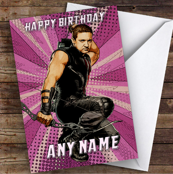 Clint Barton Hawkeye Jeremy Renner Children's Kids Personalised Birthday Card