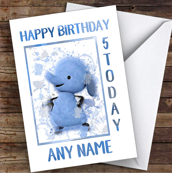 Bing Bunny Amma Splatter Art Children's Kids Personalised Birthday Card
