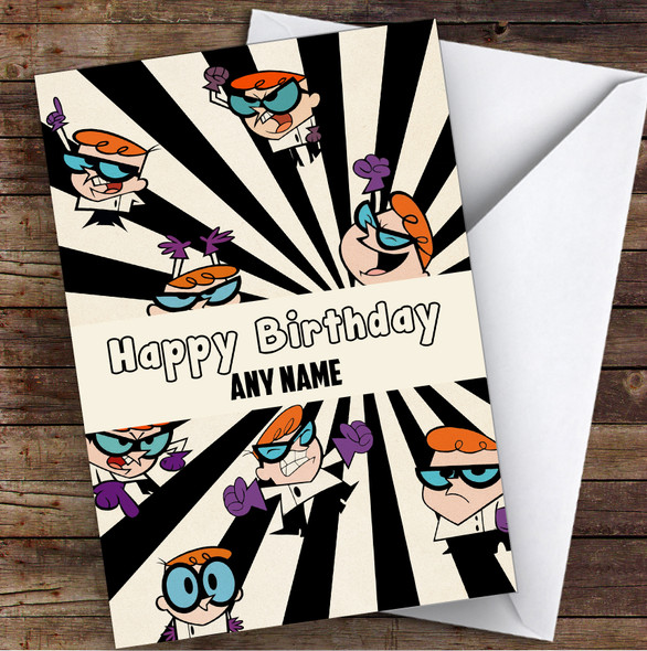 Dexter's Laboratory Children's Kids Personalised Birthday Card