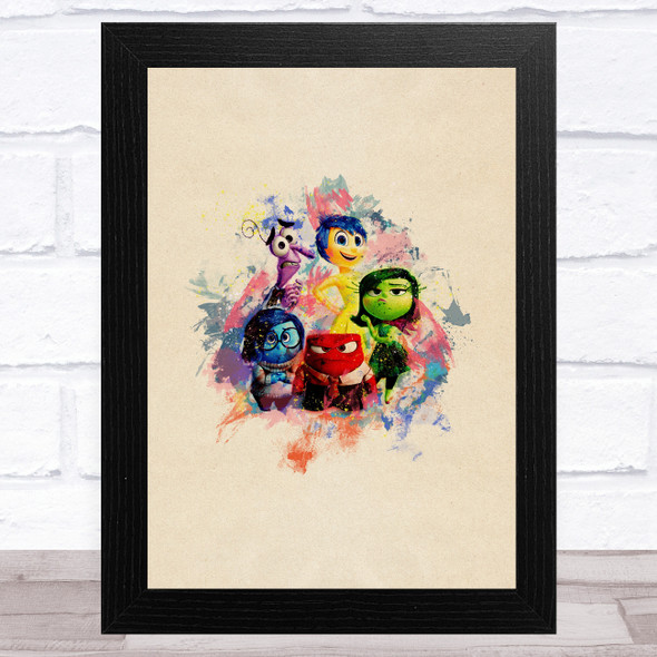 Watercolour Splatter Inside Out Children's Kid's Wall Art Print