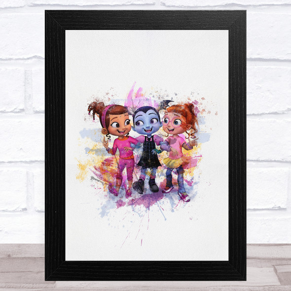 Vampirina Watercolour Splatter Children's Kid's Wall Art Print