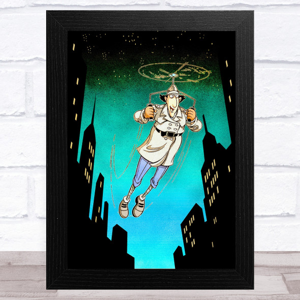 Inspector Gadget Flying Children's Kid's Wall Art Print