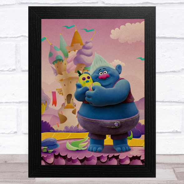 Trolls Purple Vintage Children's Kid's Wall Art Print