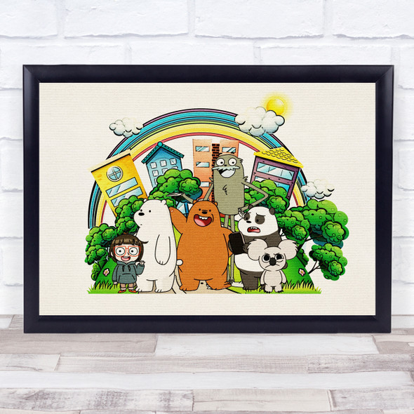 We Bare Bears Retro Children's Kid's Wall Art Print