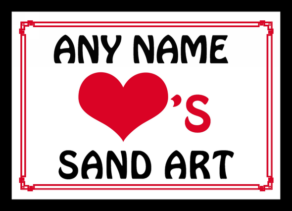 Love Heart Sand Art Personalised Mousemat