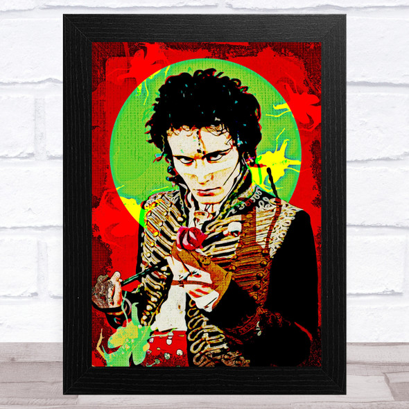 Adam Ant Retro Pop Art Red Celeb Wall Art Print