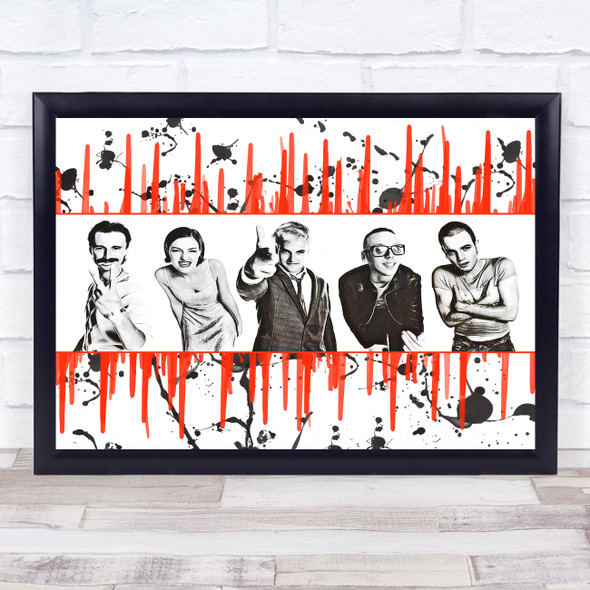 Trainspotting Cast Grunge Black & White Drip Wall Art Print