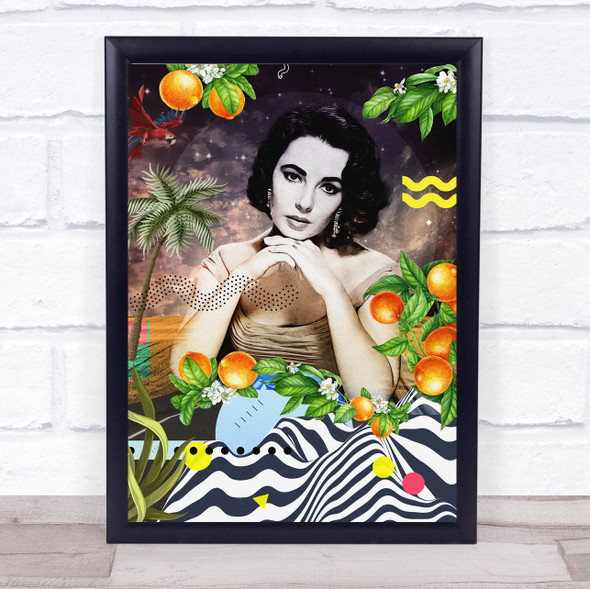 Elizabeth Taylor Retro Oranges Wall Art Print