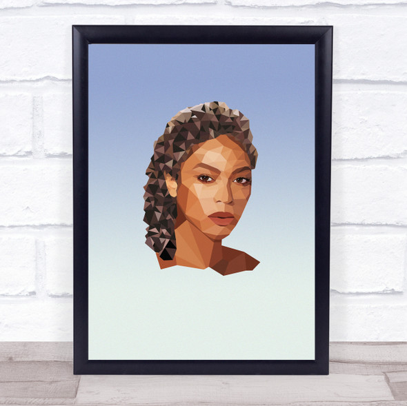 Beyonce Geometric Polygon Wall Art Print