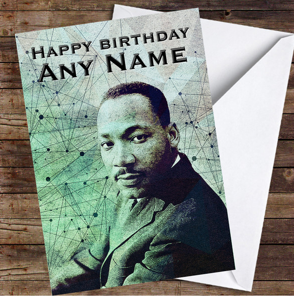 Martin Luther King Iconic Geometric Personalised Birthday Card