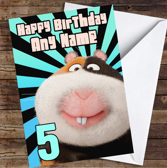 The Secret Life Of Pets Norman Retro Stripes Personalised Birthday Card