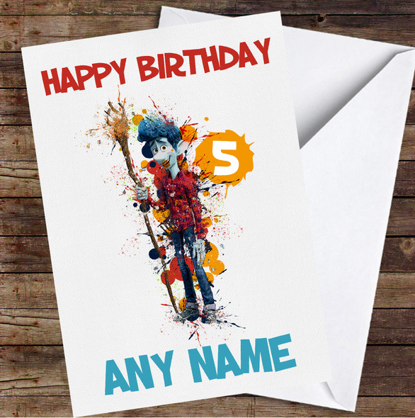 Onward Ian  Lightfoot Splatter Personalised Birthday Card