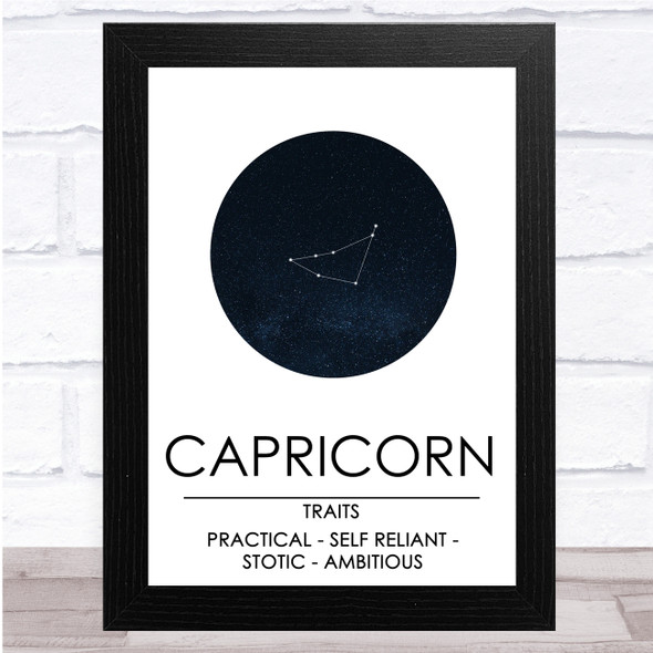 Zodiac Star Sign Constellation Capricorn Wall Art Print