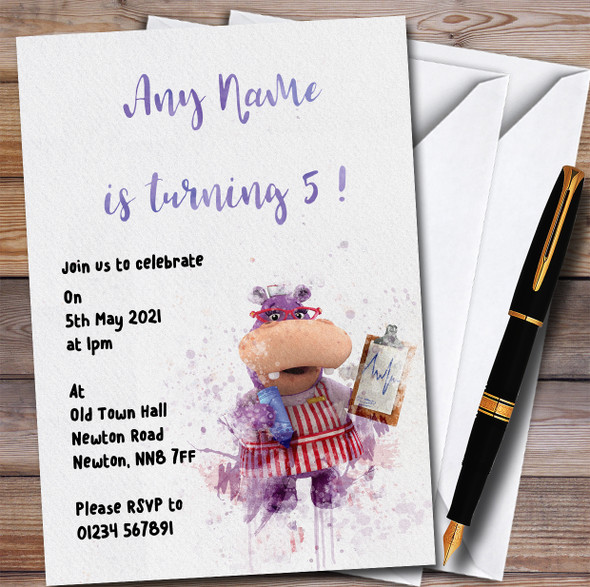 Hallie Doc Mcstuffins Children's Kids Personalised Birthday Party Invitations