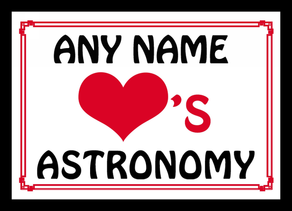 Love Heart Astronomy Personalised Mousemat