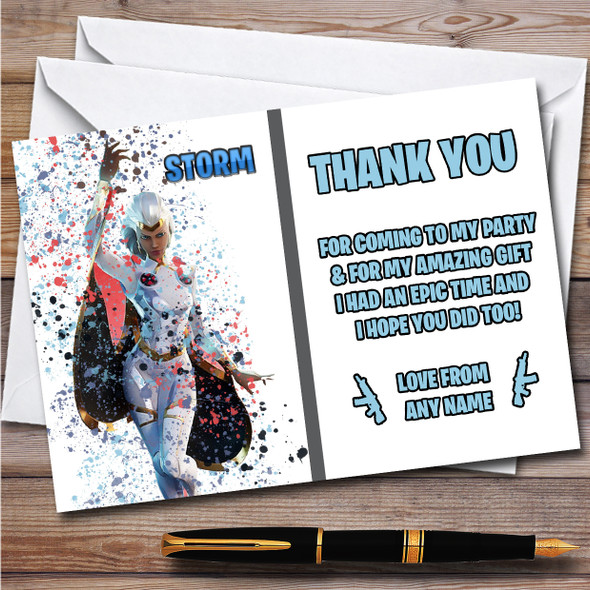 Splatter Art Gaming Fortnite Storm Children's Birthday Party Thank You Cards