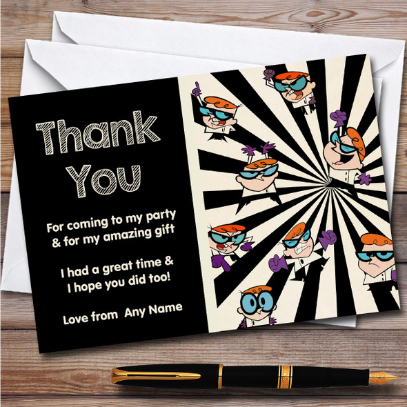 Dexter's Laboratory Children's Kids Personalised Birthday Party Thank You Cards