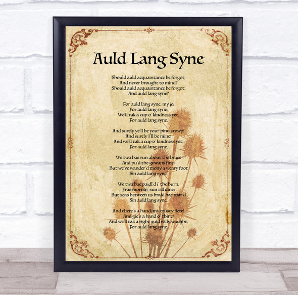 Auld Lang Syne Rustic Flower Of Scotland Wall Art Print