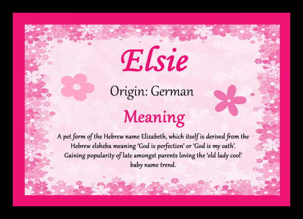 Elsie Personalised Name Meaning Mousemat