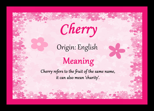 Cherry Personalised Name Meaning Mousemat