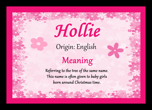 Hollie Personalised Name Meaning Mousemat