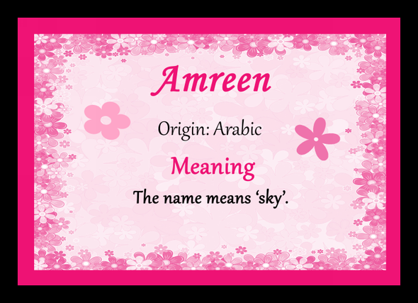 Amreen Personalised Name Meaning Mousemat