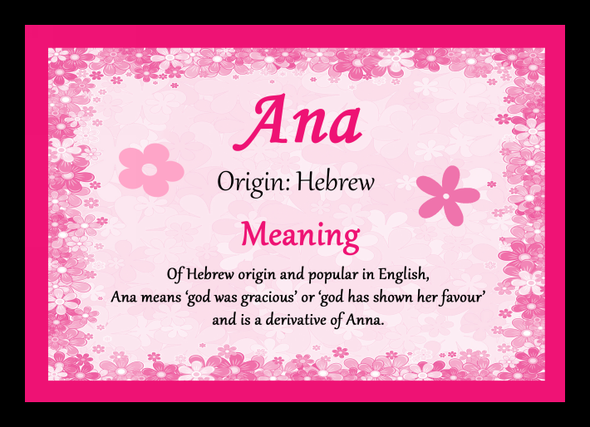 Ana Personalised Name Meaning Mousemat