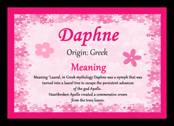 Daphne Personalised Name Meaning Mousemat
