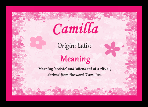 Camilla Personalised Name Meaning Mousemat