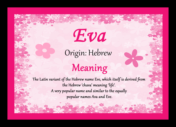 Eva Personalised Name Meaning Mousemat