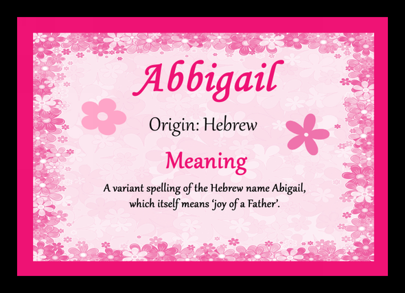 Abbigail Personalised Name Meaning Mousemat