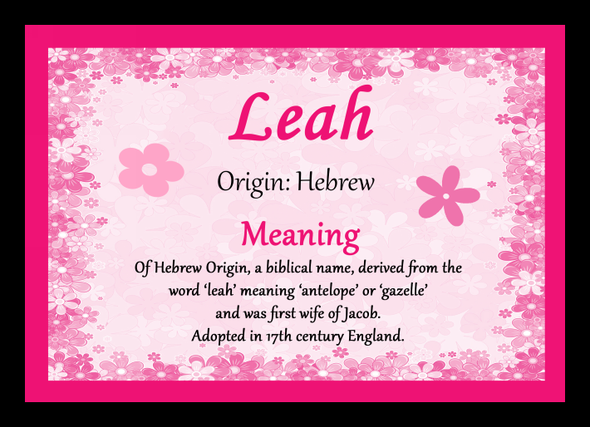 Leah Personalised Name Meaning Mousemat