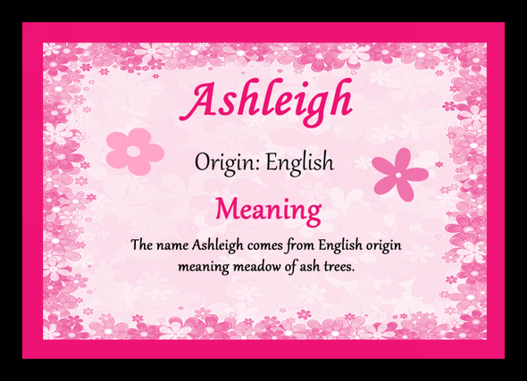 Ashleigh Personalised Name Meaning Mousemat