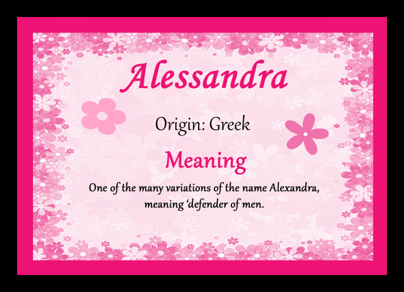 Alessandra Personalised Name Meaning Mousemat