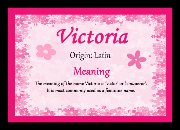 Victoria Personalised Name Meaning Mousemat