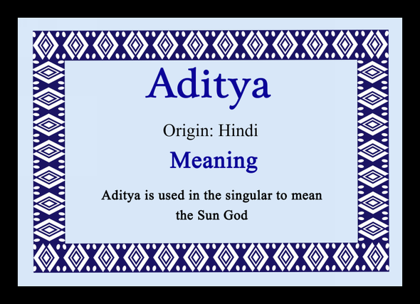 Aditya Personalised Name Meaning Mousemat