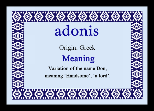 adonis Personalised Name Meaning Mousemat