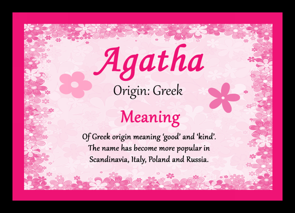 Agatha Personalised Name Meaning Mousemat