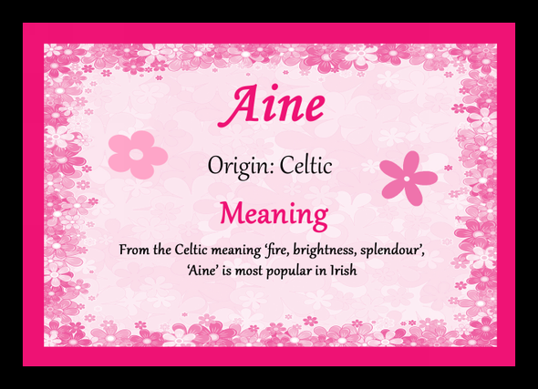 Aine Personalised Name Meaning Mousemat