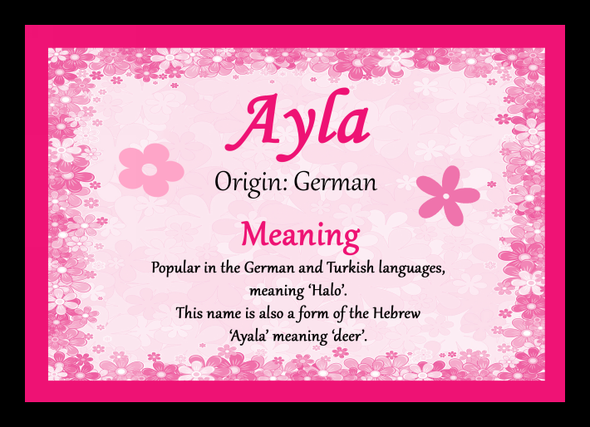 Ayla Personalised Name Meaning Mousemat