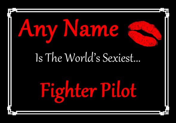 Fighter Pilot Personalised World's Sexiest Mousemat