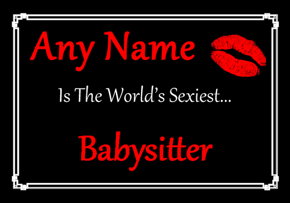 Babysitter Personalised World's Sexiest Mousemat