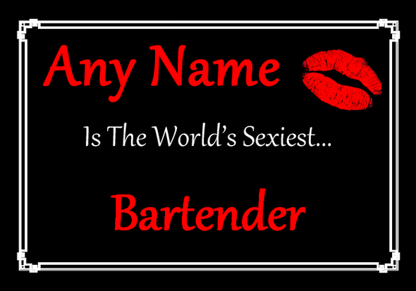 Bartender Personalised World's Sexiest Mousemat