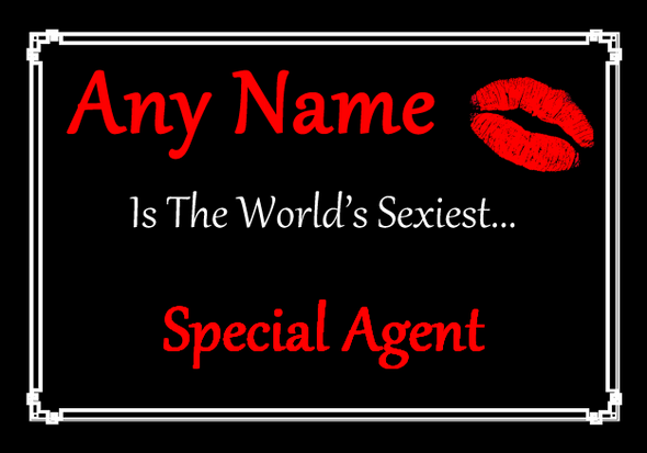 Special Agent Personalised World's Sexiest Mousemat