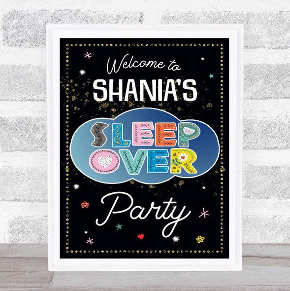 Birthday Sleepover Stars Welcome Celebration Personalised Event Party Sign
