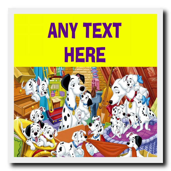 101 Dalmatians Personalised Drinks Mat Coaster