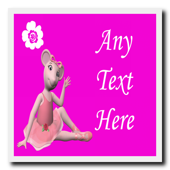 Angelina Ballerina Personalised Drinks Mat Coaster