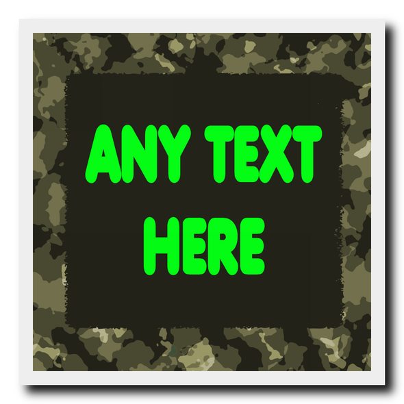 Army Camouflage Personalised Drinks Mat Coaster