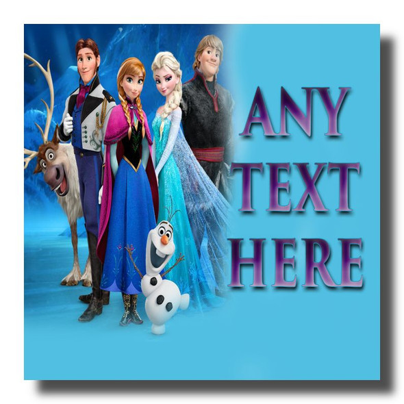 Frozen Anna Elsa Olaf Personalised Drinks Mat Coaster